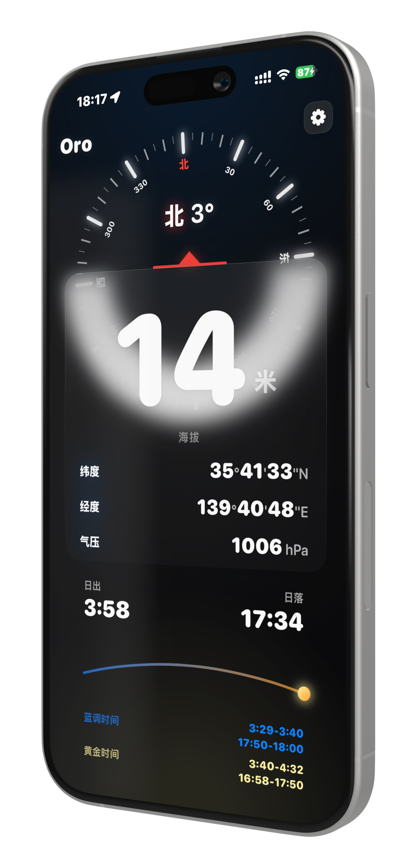 Oro 界面示意图 123